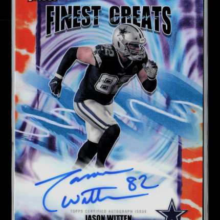 2025 Topps Finest Finest Greats Jason Witten #FGA-JW 10/25 Auto Orange
