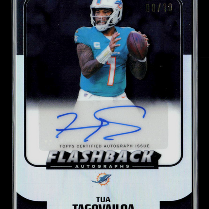 2025 Topps Finest Flashback Autographs Tua Tagovailoa #FBA-TT Black /10 Auto