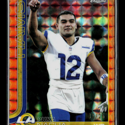 2025 Topps Chrome Puka Nacua #166 Orange Gemoetric Variation 02/25