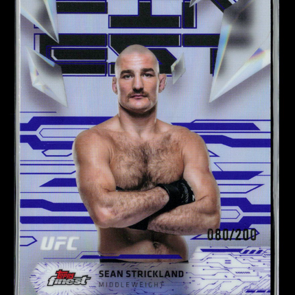 2025 Topps Finest UFC Sean Strickland #196 080/200