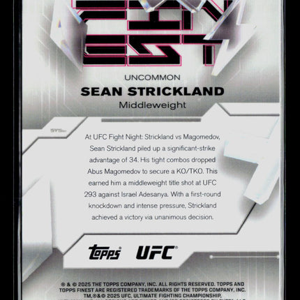 2025 Topps Finest UFC Sean Strickland #196 080/200