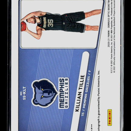 2021 Donruss Optic Signature Series Killian Tillie #SS-KLT RC Auto Red Choice