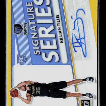 2021 Donruss Optic Signature Series Killian Tillie #SS-KLT Gold 03/10 RC Auto
