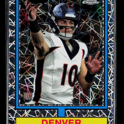 2024 Topps Chrome 1974 Topps Football Bo Nix #74TF-4 RC Lazer