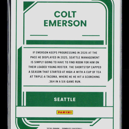 2026 Panini Donruss Optic Colt Emerson #165 Blue Velocity