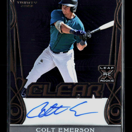 2023 Leaf Trinity Clear Colt Emerson #CA-CE1 Autograph RC 54/99 Auto