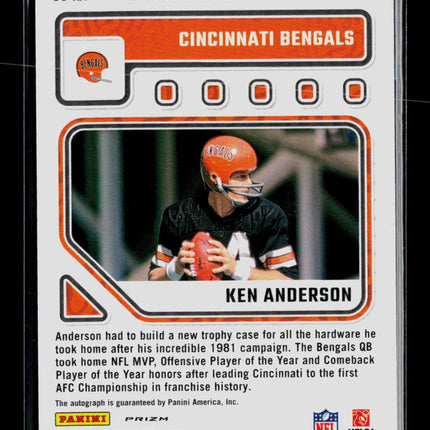 2023 Panini Donruss Optic Football Ken Anderson #SS-KA Auto