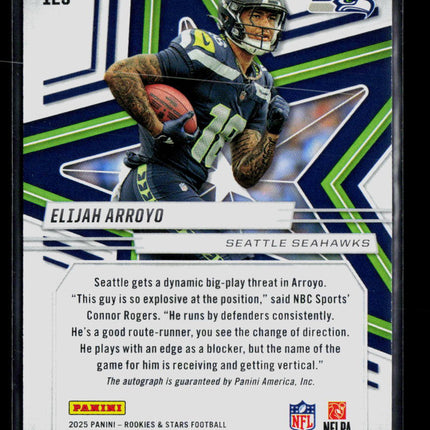 2025 Panini Rookies & Stars Elijah Arroyo #123 True Blue RC Auto /99