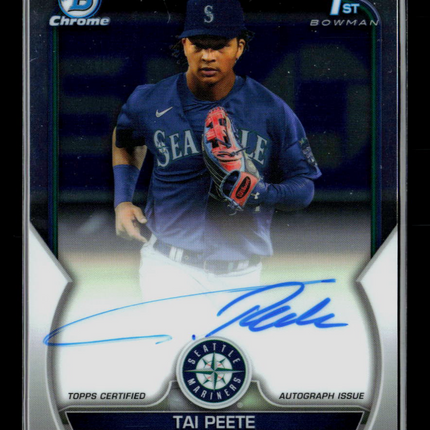 2023 Bowman Chrome Tai Peete #CDA-TP Auto