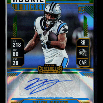 2025 Panini Contenders Football Dillon Johnson #151 Green RC Auto