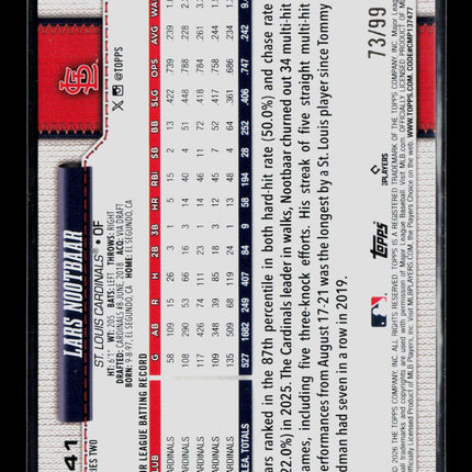 2026 Topps Series Two Lars Nootbaar #441 Green Ice /99