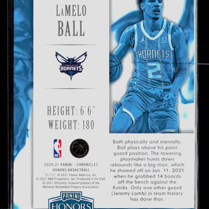 2021 Panini Chronicles Honors LaMelo Ball #581 RC