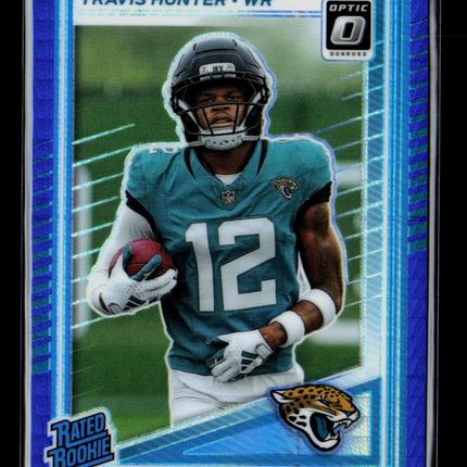 2025 Panini Donruss Optic Travis Hunter #201 Blue