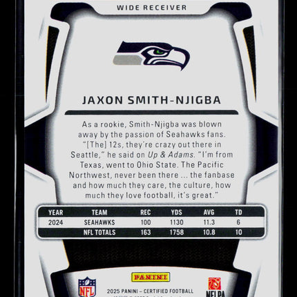 2025 Panini Certified Jaxon Smith-Njigba #91 047/399
