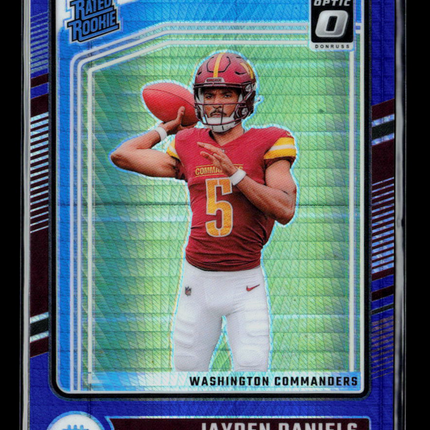 2024 Panini Donruss Optic Jayden Daniels #248 Blue Hyper