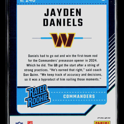 2024 Panini Donruss Optic Jayden Daniels #248 Blue Hyper