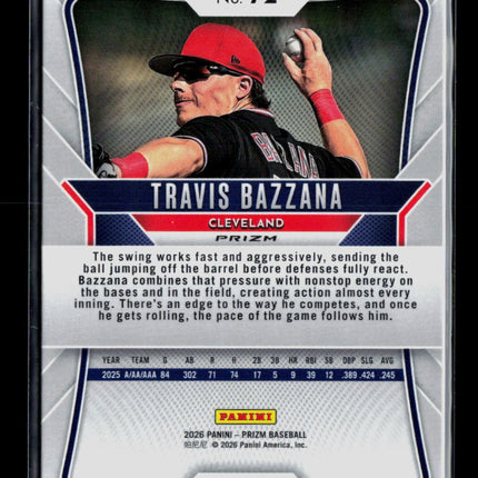 2026 Panini Prizm Travis Bazzana #72 Green Hyper /175 RC