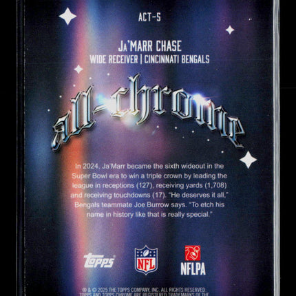 2025 Topps Chrome All-Chrome Ja'Marr Chase #ACT-5 101/250