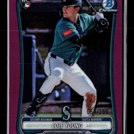 2026 Bowman Chrome Cole Young #25 Fuchsia Refractor 064/299 RC
