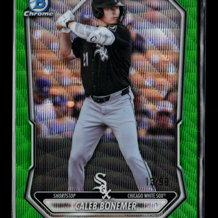 2026 Bowman Chrome Caleb Bonemer #BCP-218 Green Grass Refractor 13/99