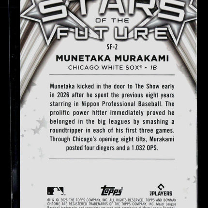 2026 Bowman Chrome Stars of the Future Munetaka Murakami #SF-2 RC