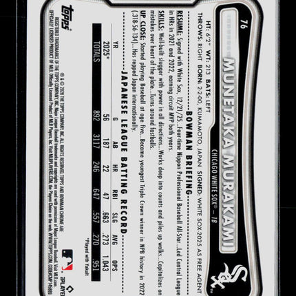 2026 Bowman Chrome Munetaka Murakami #76 RC