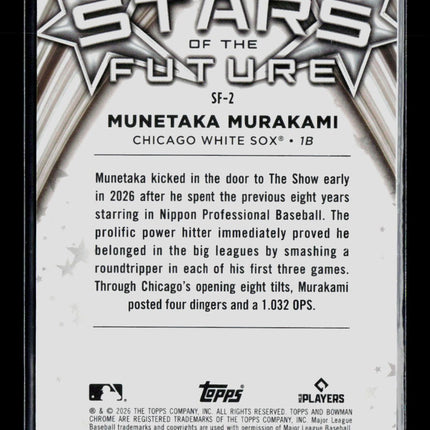 2026 Bowman Chrome Stars of the Future Munetaka Murakami #SF-2 RC