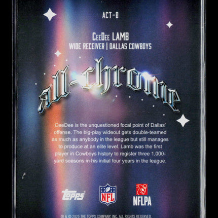 2025 Topps Chrome All-Chrome CeeDee Lamb #ACT-8