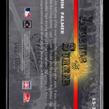 2003 Donruss Signature Series Legends of the Summer Century Jim Palmer /100 Auto
