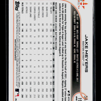2022 Topps Japan Edition Jake Meyers #199 Cherry Blossom RC