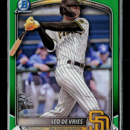 2024 Bowman Chrome Prospects Leo De Vries #BCP-59 Green Refractor