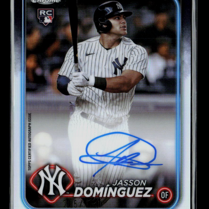 2024 Topps Chrome Jasson Dominguez #RA-JDZ Refractor RC Auto /499