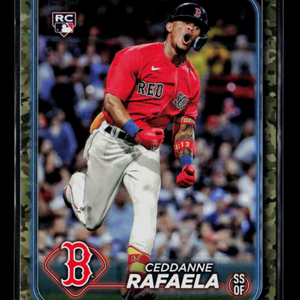 2024 Topps Series One Ceddanne Rafaela #313 Camo RC /25