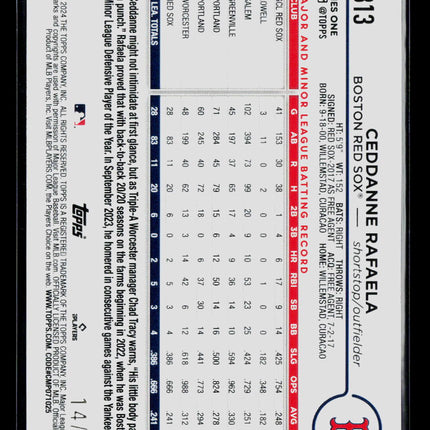 2024 Topps Series One Ceddanne Rafaela #313 Camo RC /25