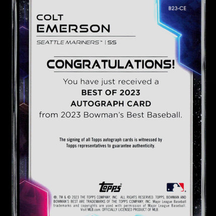 2023 Bowman's Best Colt Emerson #B23-CE 18/75 Auto Gold Lava