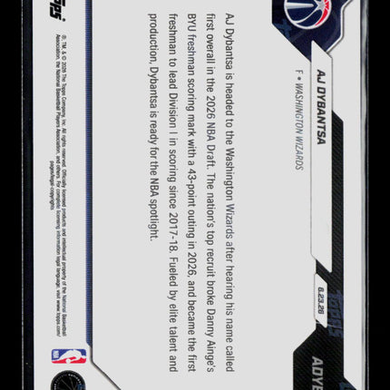 2017 Topps Now AJ Dybantsa #ADYB RC