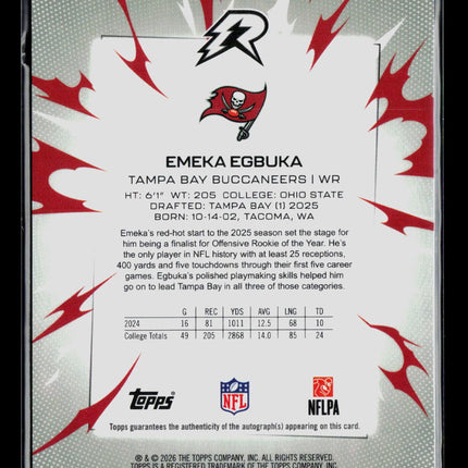 2026 Topps Resurgence Emeka Egbuka #191 Auto