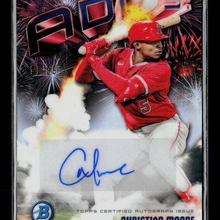 2025 Bowman Chrome Baseball Adios! Autographs Christian Moore #AAV-CMO Auto