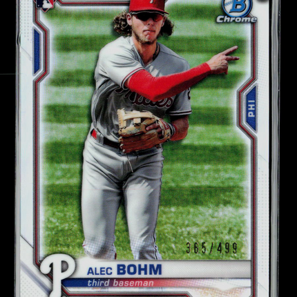 2021 Bowman Chrome Alec Bohm #94 Refractor RC 365/499