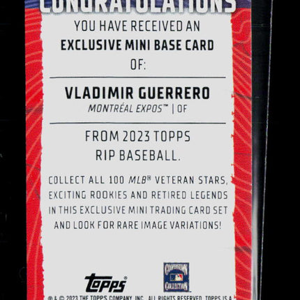 2023 Topps Rip Baseball Vladimir Guerrero #MRIP-VG 30/55