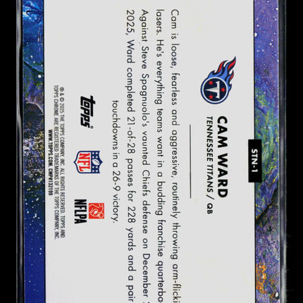 2025 Topps Chrome Cam Ward #STN-1 RC Stars in the Night