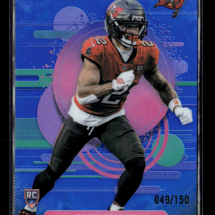 2025 Topps Finest Emeka Egbuka #116 Blue Refractor 049/150 RC