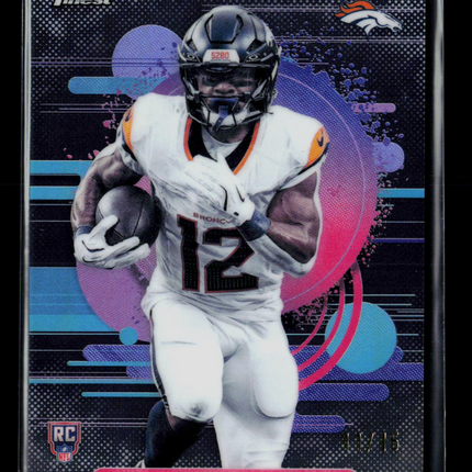 2025 Topps Finest RJ Harvey #112 RC Black Refractor /15