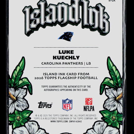 2026 Topps Flagship Football Island Ink Luke Kuechly #II-LK Auto