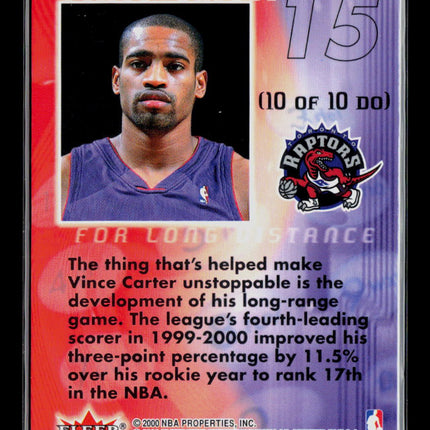 2000 Fleer Mystique Dial 1 Vince Carter #10 of 10 DD