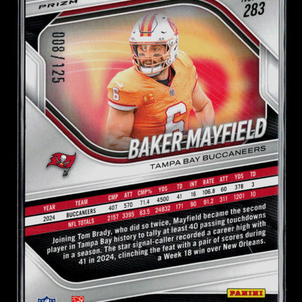 2025 Panini Prizm Baker Mayfield #283 Purple 008/125