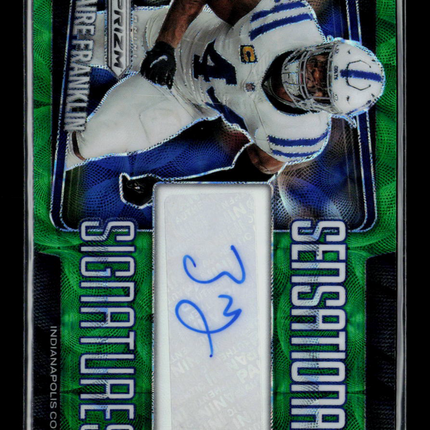 2025 Panini Prizm Sensational Zaire Franklin #SEN-ZFN Green 14/75 Auto