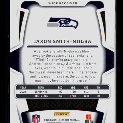 2025 Panini Certified Jaxon Smith-Njigba #91 124/399