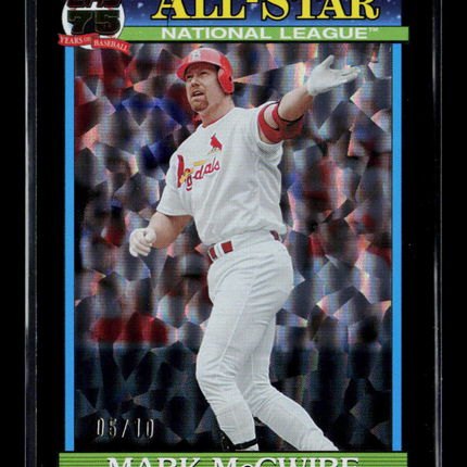 2026 Topps 75 Years of Baseball Mark McGwire #91AS-44 05/10 Black Crackle