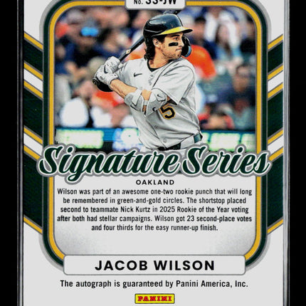 2026 Donruss Signature Series Jacob Wilson #SS-JW /99 Auto